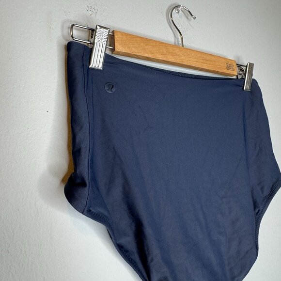 Lululemon 2 Piece Swimsuit Set Blue High Waisted Top 12 Bottoms 10 - Picture 7 of 9